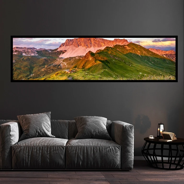 تابلو بکلیت طرح منظره کوهستان مدل کشیده B-7626