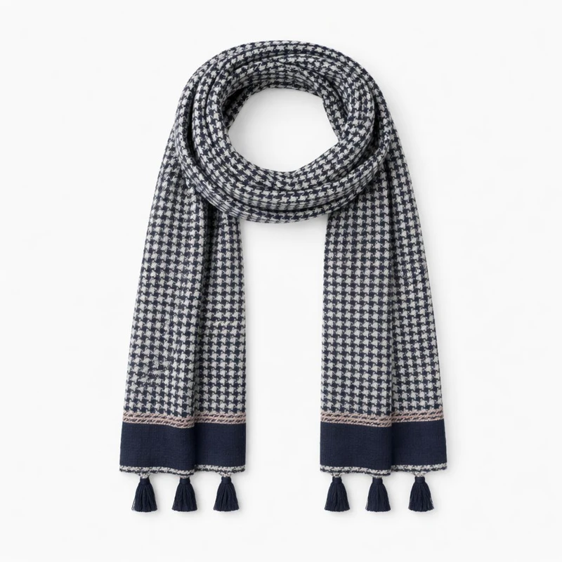 شال نخ زنانه مدل Nazgol6210 با طول و عرض 180*55 سانتی‌متر