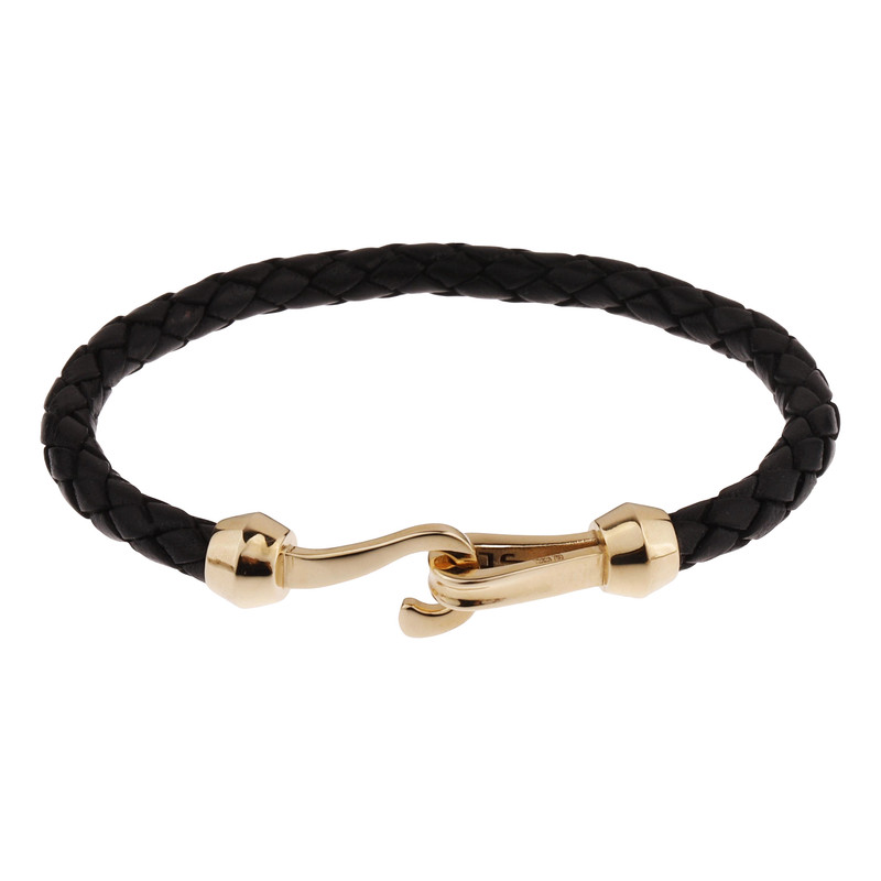 دستبند طلا 18 عیار مردانه تاج مدل G355