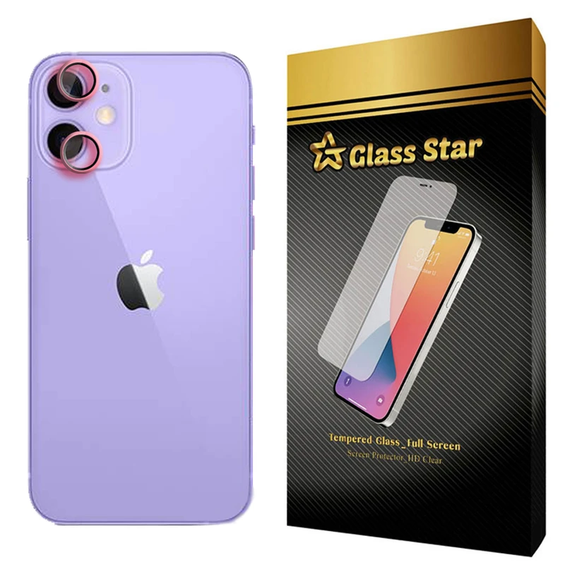 محافظ لنز دوربین گلس استار مدل LSG-Glass مناسب برای گوشی موبایل اپل iPhone 12 mini