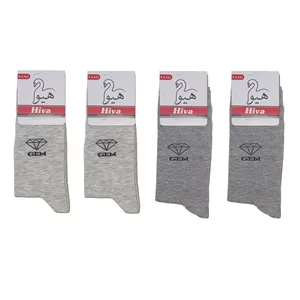 جوراب ساق بلند مردانه کد 14040R مجموعه 4 عددی