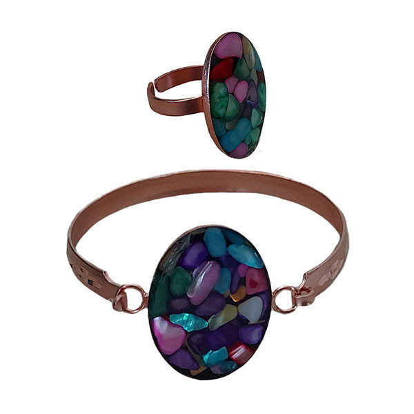 نیم ست زنانه مدل بیضی کد JW466