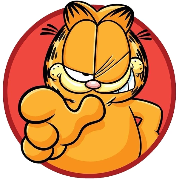   استیکر پارچه و لباس پاد آفرین طرح گارفیلد کد 2710