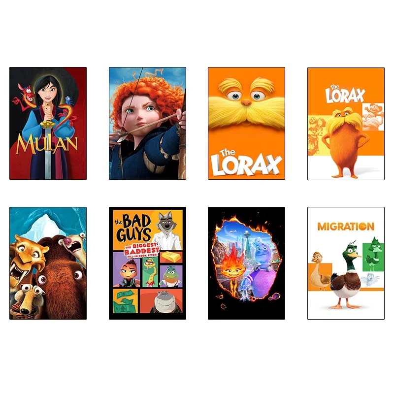 پوستر کارنيکا طرح انیمیشن Animation کد 49587 مجموعه 8 عددی