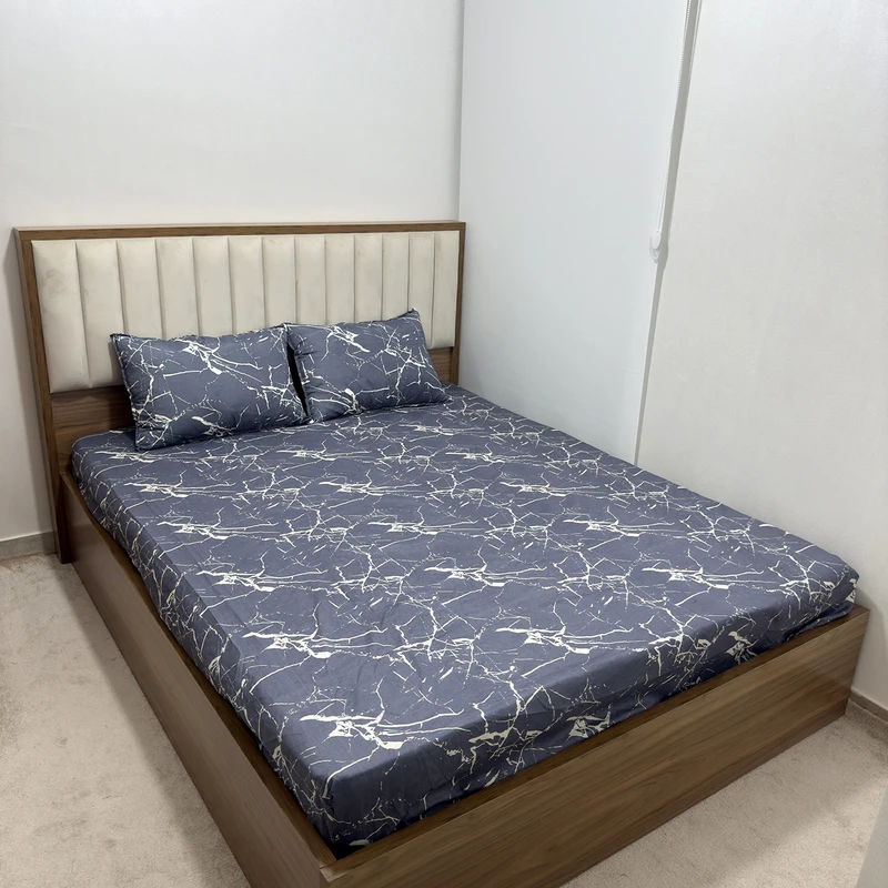 سرویس ملحفه ناتوسا مدل گرانیت کد 180 دو نفره سه تکه