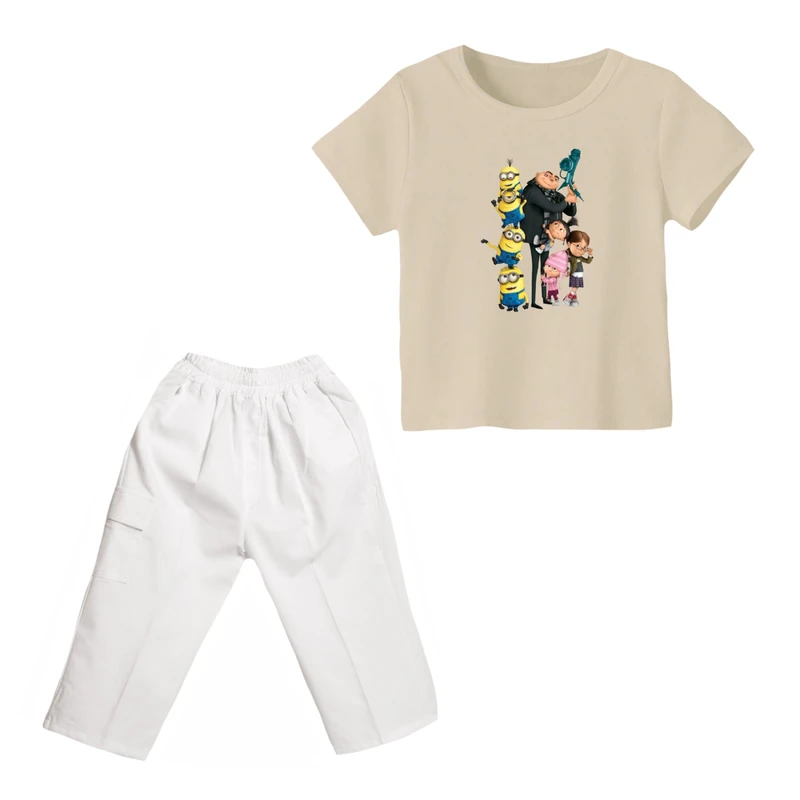ست تی شرت و شلوارک پسرانه مدل مینیون کد ۳