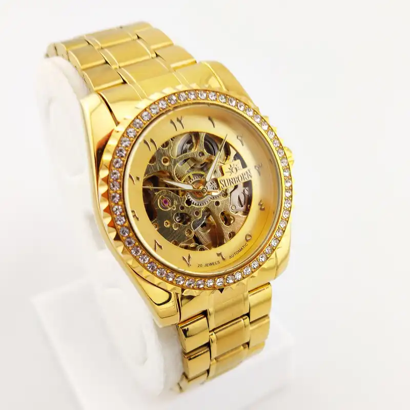 ساعت مچی عقربه ای سان بورن مدل اتوماتیک و کوکی اعداد فارسی