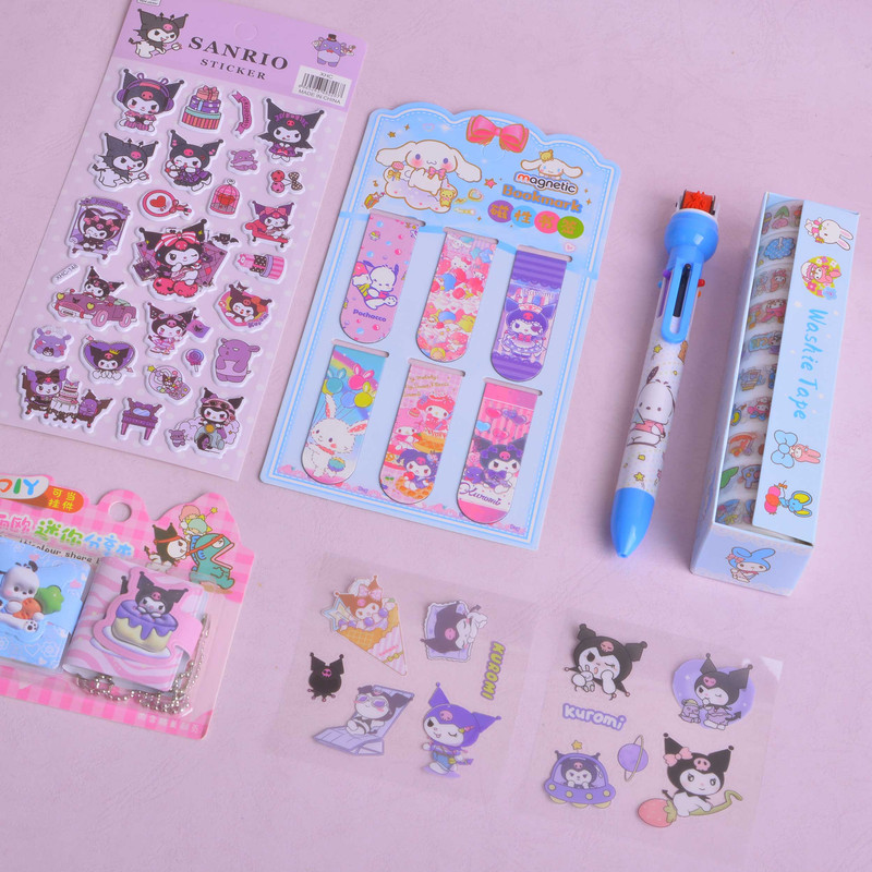 بسته لوازم تحریر مدل کرومی مجموعه 22 عددی