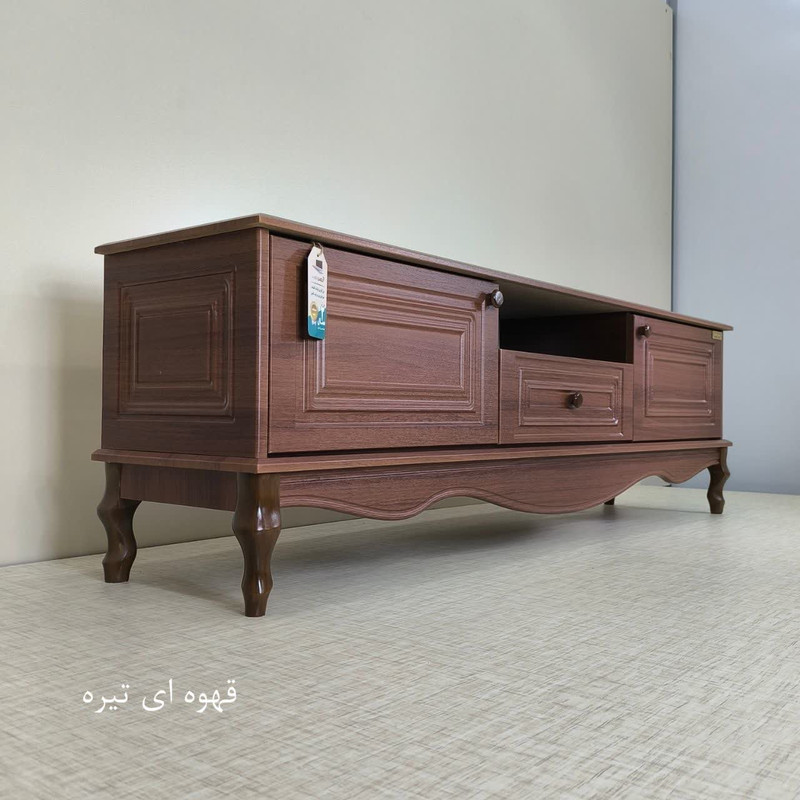 میز تلویزیون آرچین چوب مدل کلاسیک پایه چوبی 160 سانت  مناسب برای تلویزیون تا 65 اینچ