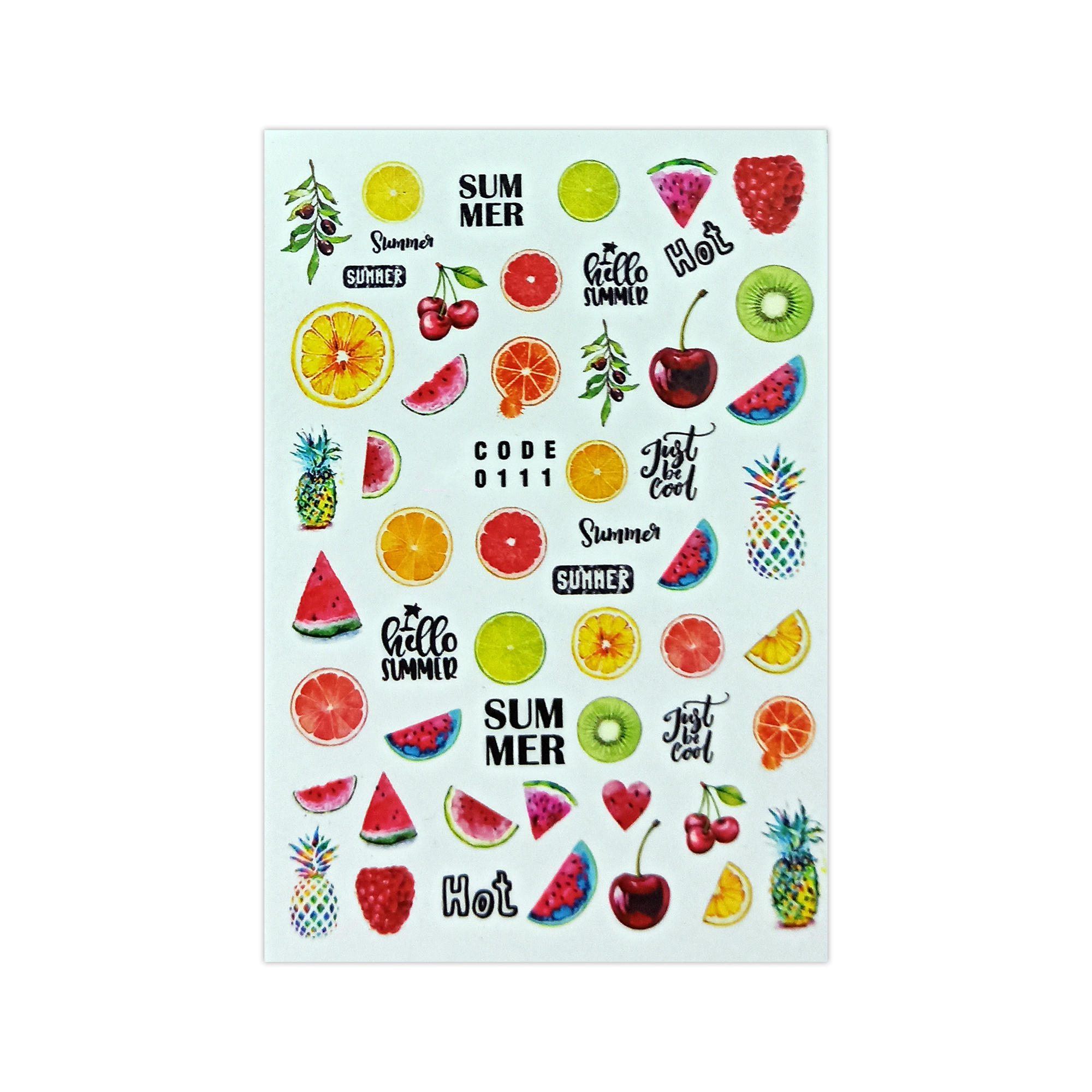 برچسب لنز ناخن مدل میوه فانتزی کد 111