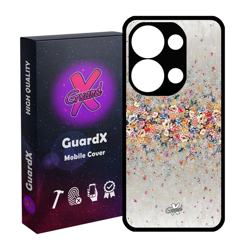 کاور گارد ایکس طرح Flower مدل Glass10409 مناسب برای گوشی موبایل شیائومی Redmi Note 13 Pro 4G / Poco M6 Pro 4G