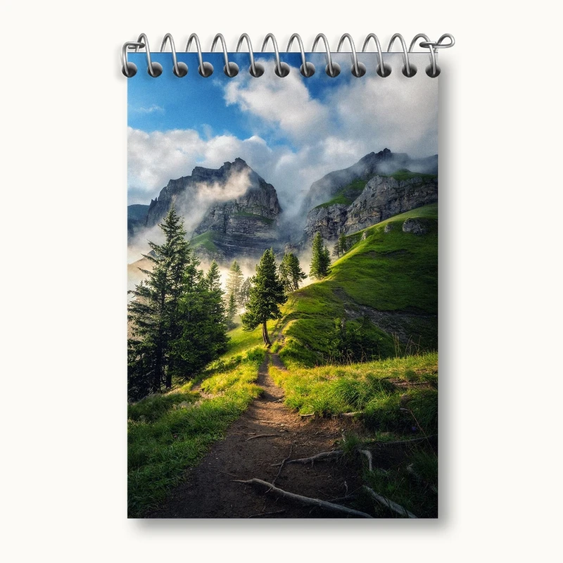 دفتر یادداشت 50 برگ خندالو مدل منظره کوه کد F1137