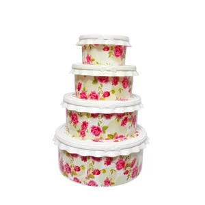 ظرف نگهدارنده مدل رز کد  001 مجموعه 4 عددی