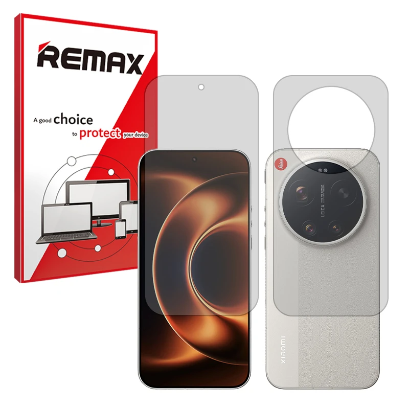 محافظ صفحه نمایش مات ریمکس مدل هیدروژلی مناسب برای گوشی موبایل شیائومی 17 Ultra به همراه محافظ پشت گوشی