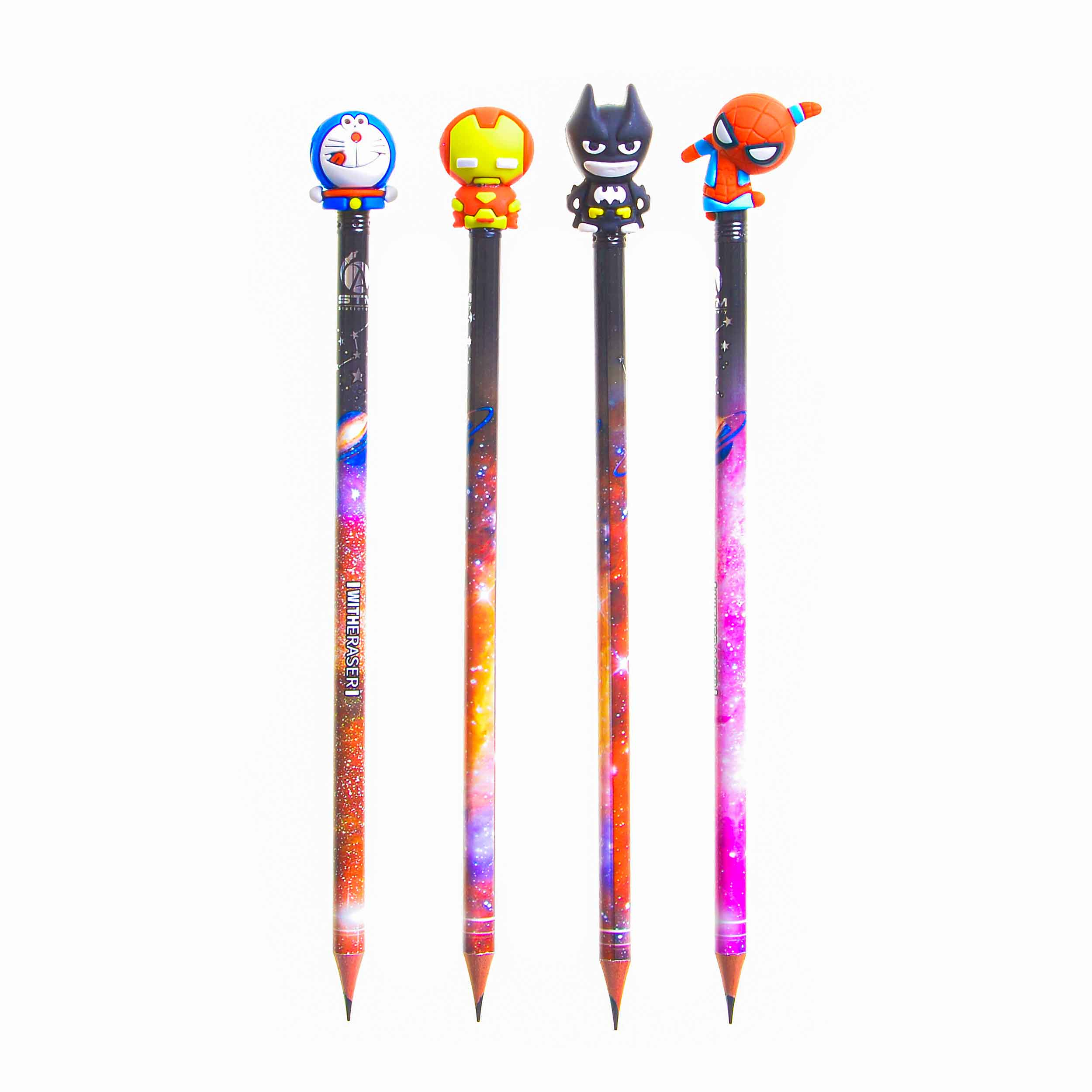 مداد مشکی با درجه سختی HB طرح جنگجویان بسته 4 عددی