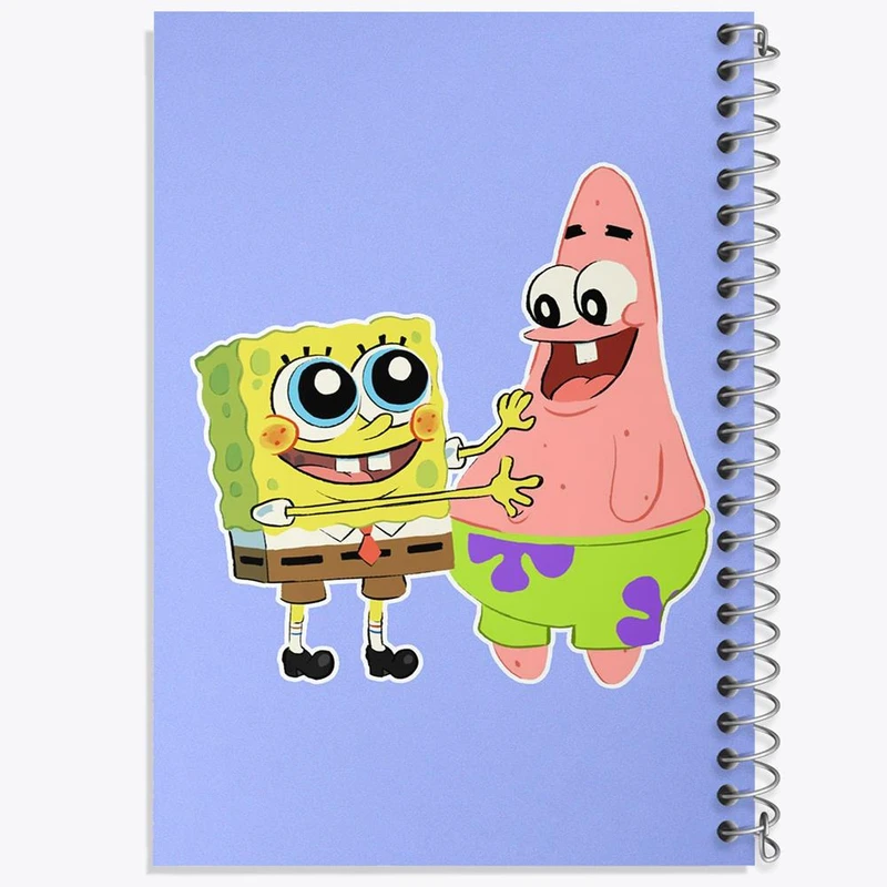 دفتر نت موسیقی 50 برگ خندالو مدل باب اسفنجی و پاتریک کد 24708