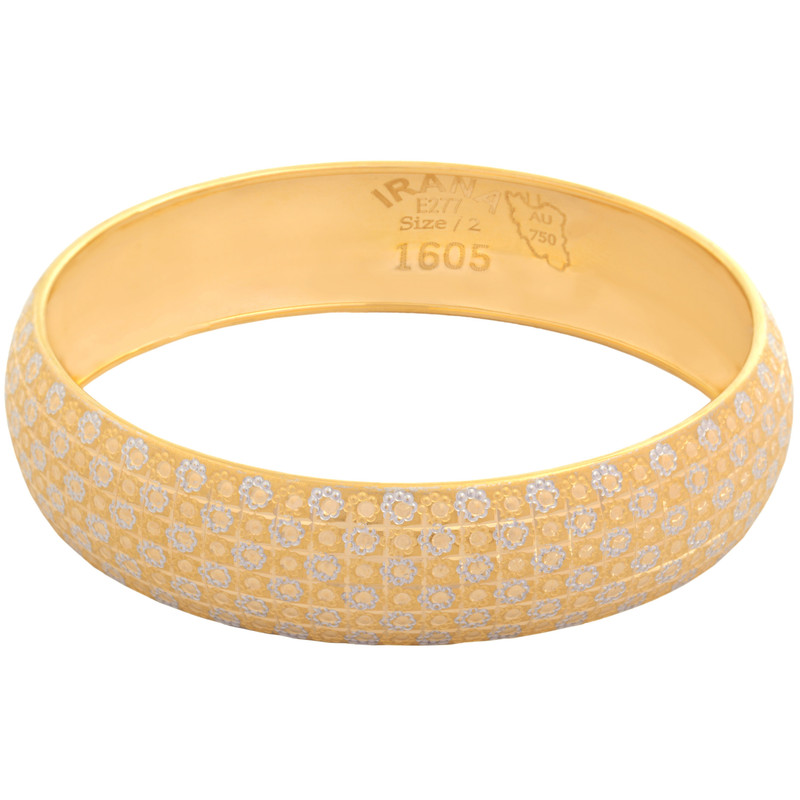 النگو طلا 18 عیار زنانه طلای مستجابی مدل ایرانا E277 کد 03