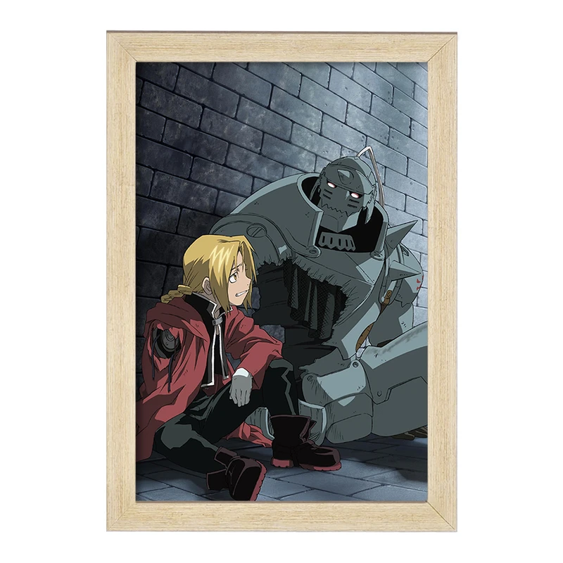 تابلو خندالو مدل ادوارد و آلفونس انیمه کیمیاگر تمام فلزی  کد 12684