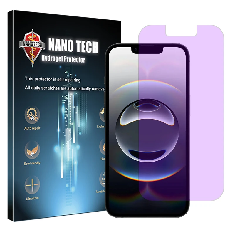 محافظ صفحه نمایش فیلتر بنفش نانو تک مدل Eye care مناسب برای گوشی موبایل اپل iPhone 16e