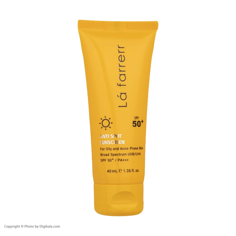 عکس شماره 7 : کرم ضدآفتاب و ضدلک بی-رنگ لافارر مدل spf50، مناسب پوست-های چرب، حجم 40 میلی-لیتر