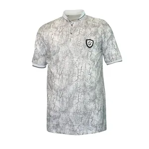 پولوشرت آستین کوتاه مردانه مدل خط خطی کد p-kh1007 رنگ سفید