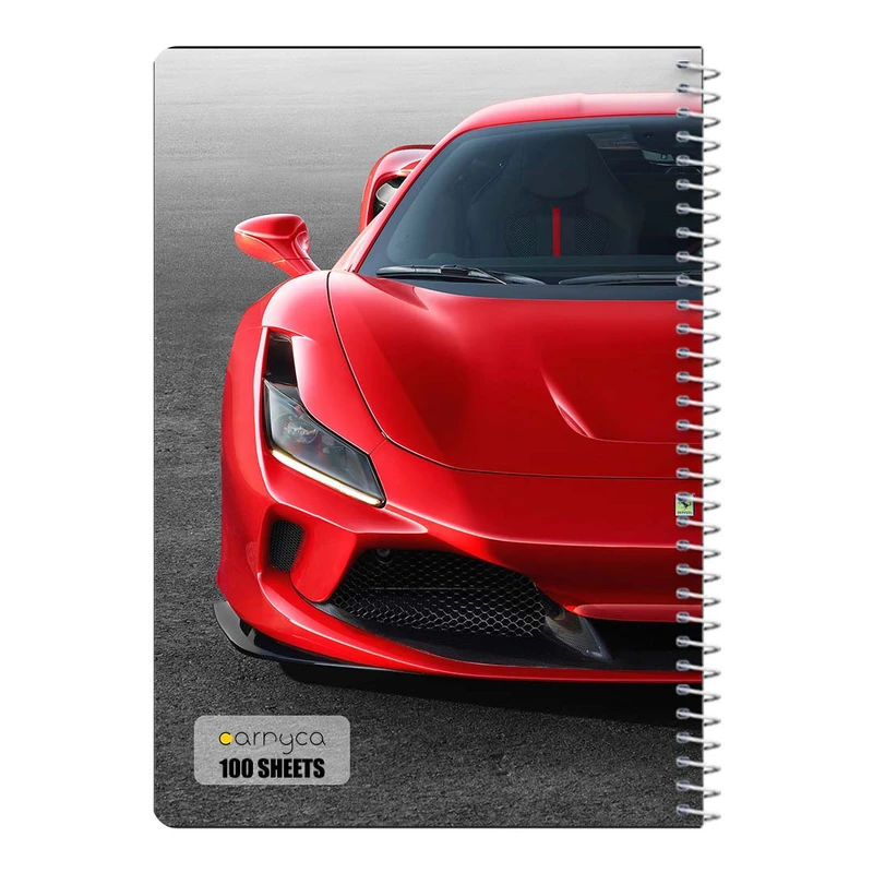 دفتر مشق 100 برگ سیمی کارنیکا طرح فراری Ferrari کد 62121