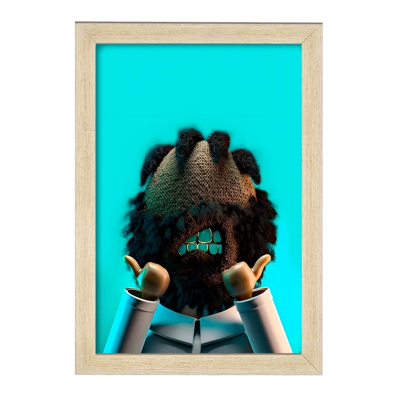 تابلو خندالو مدل مرد پشمالو کد F10459