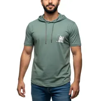 تی&zwnj;شرت کلاه&zwnj;دار آستین کوتاه مردانه مدل 14040604 grn