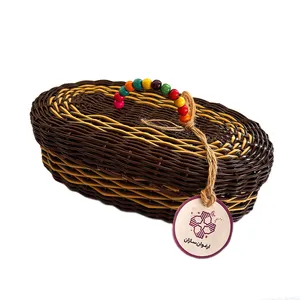 سبد حصیر بافی ارغوان سازان مدل نازگل کد 01