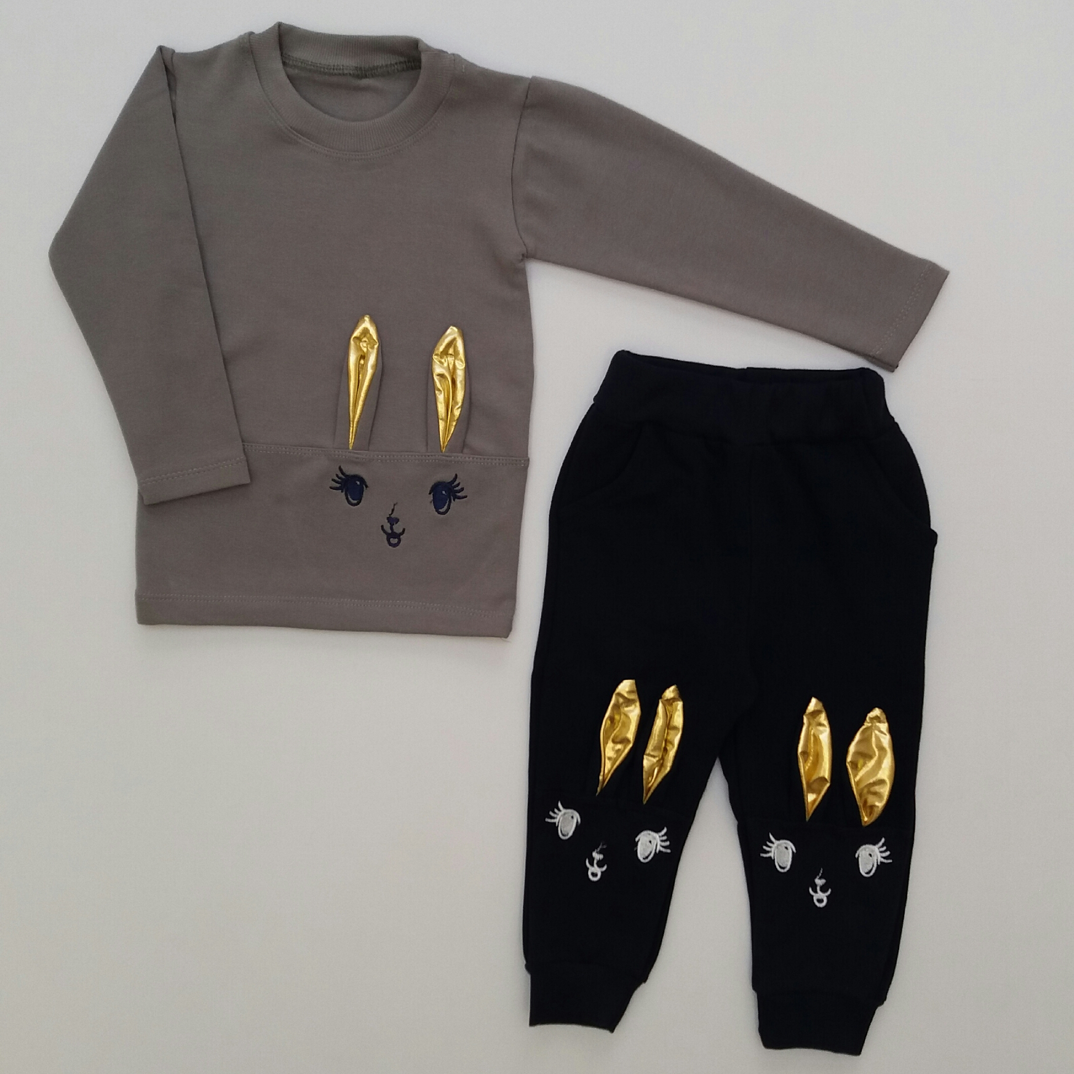 ست تی شرت و شلوار دخترانه مدل k1801