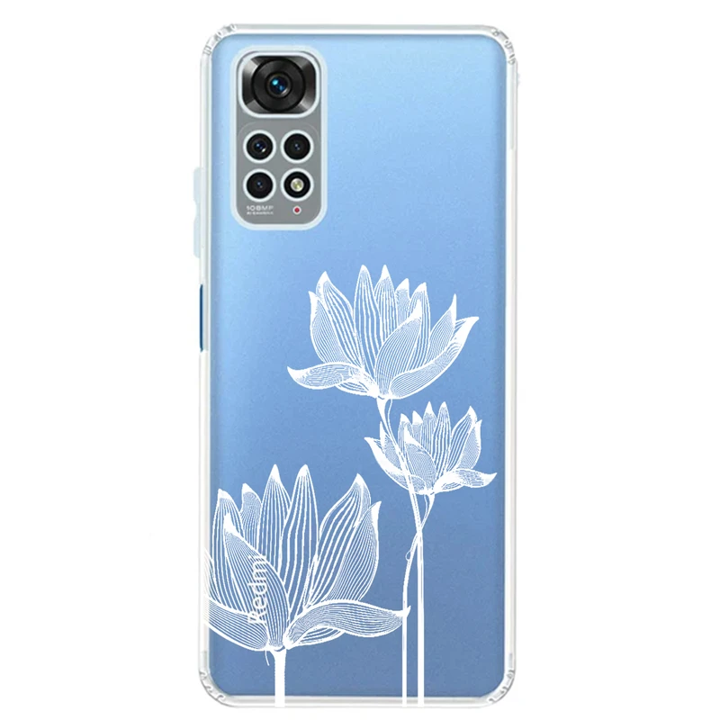 کاور مگافون طرح گل مدل C47-W مناسب برای گوشی موبایل شیائومی Redmi Note 11 Pro 4G / 5G  