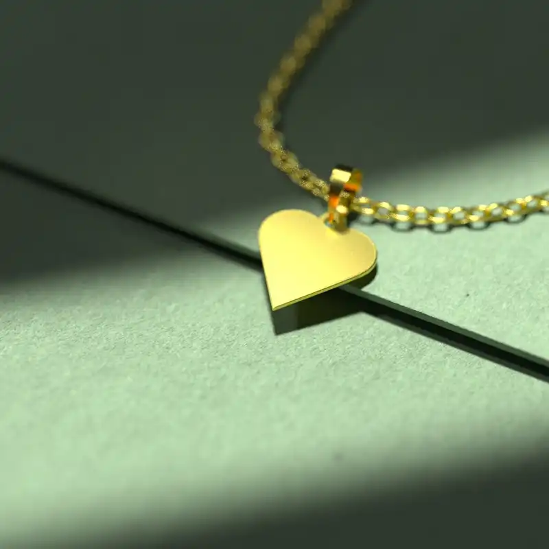 گردنبند طلا 18 عیار زنانه مدوپد مدل قلب کد E3-1-1006