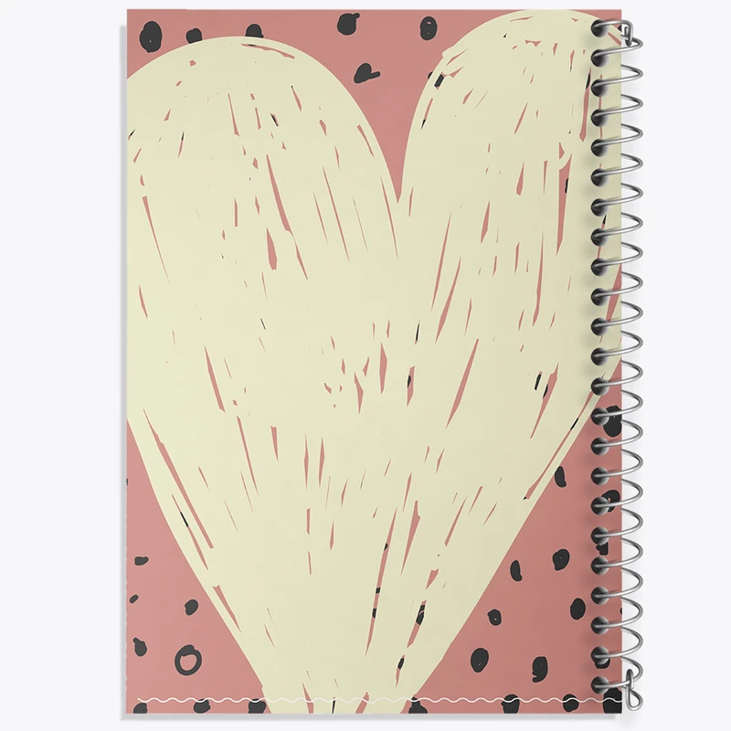 دفتر مشق 50 برگ خندالو طرح قلب کد N1038