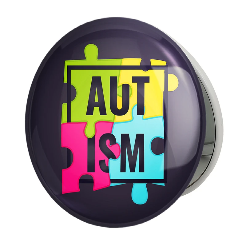 آینه جیبی خندالو طرح اتیسم Autism مدل تاشو کد 26743 