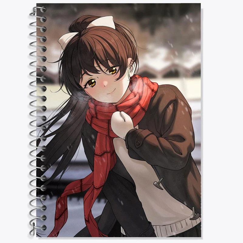 دفتر زبان 50 برگ خندالو مدل سه خط طرح رن انیمه مادوکا مجیکا Madoka Magica کد 18419