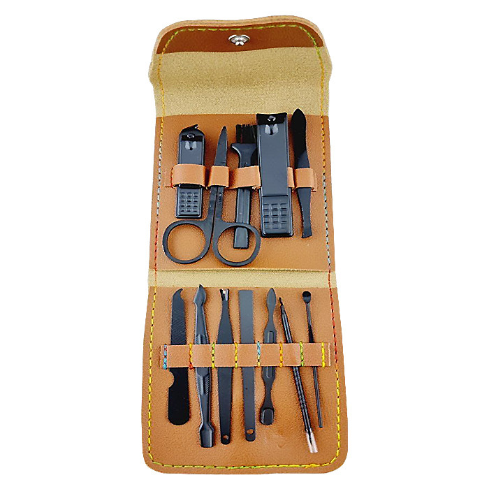 ست مانیکور مدل کیف چرمی بسته 12 عددی