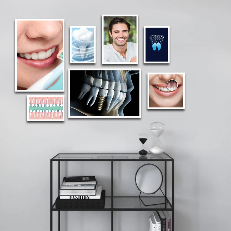 تابلو بکلیت طرح لبخند و ایمپلنت دندان مدل W-1579 مجموعه 7 عددی