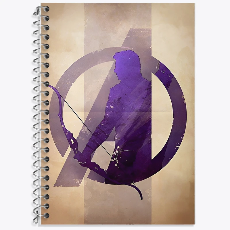 دفتر زبان 50 برگ خندالو مدل سه خط طرح کلینت بارتون مارول (Marvel) کد F7464