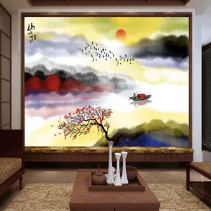 پوستر دیواری سه بعدی مدل نقاشی منظره قایق DVRF1424