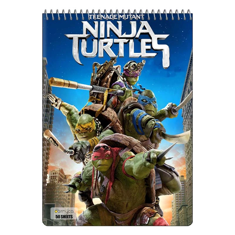 دفتر نقاشی 50 برگ سیمی کارنیکا طرح لاک پشت های نینجا Teenage Mutant Ninja Turtles کد 40000
