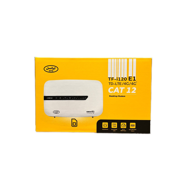 مودم فول اپراتور 4G/TD-LTE ایرانسل مدل TF i120-E1 به همراه 300 گیگ اینترنت یکساله
