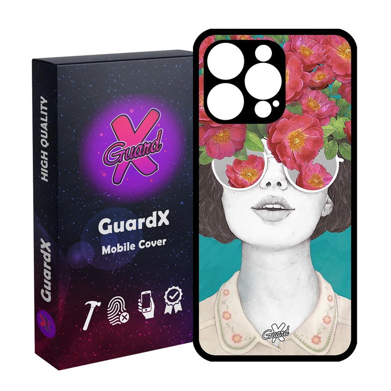کاور گارد ایکس طرح Girl مدل قاب Glass10148 مناسب برای گوشی موبایل اپل iPhone 15 Pro Max