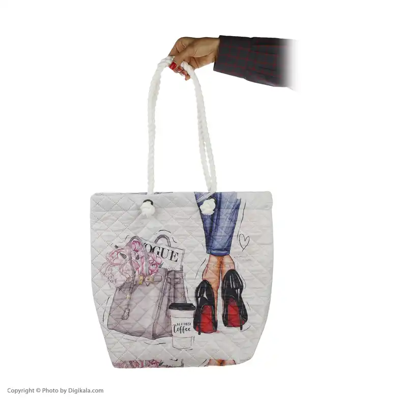 ساک خرید طرح دختر پاشینه پوش مدل لیمان