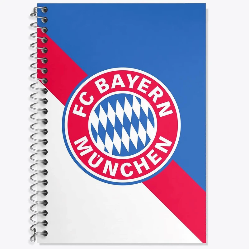 دفتر زبان 50 برگ خندالو مدل دو خط طرح باشگاه بایرن مونیخ کد 26668