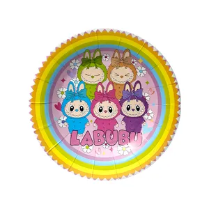 پیش دستی یکبار مصرف مدل لبوبو کد LabubuPlate2 مجموعه 10 عددی