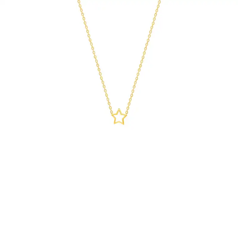 گردنبند طلا 18 عیار زنانه پرسته مدل ستاره