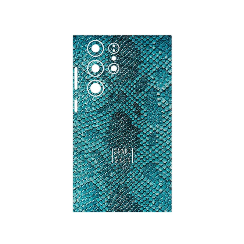 برچسب پوششی ماهوت مدل Blue Snake Skin مناسب برای گوشی موبایل سامسونگ Galaxy S23 Ultra