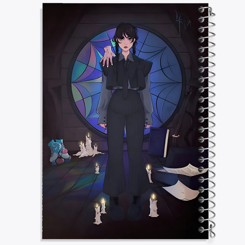 دفتر نقاشی 50 برگ خندالو طرح ونزدی (Wednesday)  کد N4588