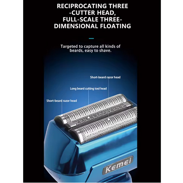 ست ماشین اصلاح موی سر و صورت شارژی کیمی مدل KM-8559 بسته 3 عددی