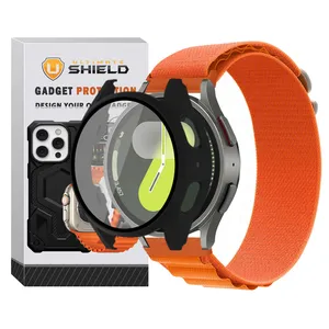Ultimate Shield Alpine BK GRD Band for Samsung Galaxy Watch 7 44mm with cover